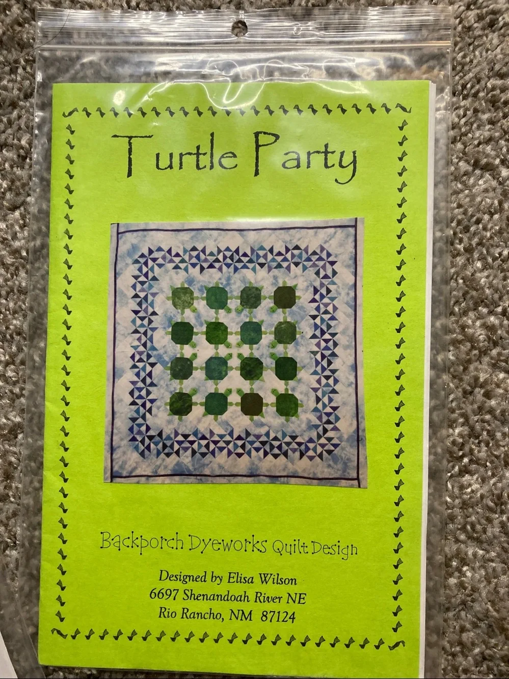 Lot of 4 NIP Turtle themed quilting patterns Lisa Boyer Java House y2k vintage